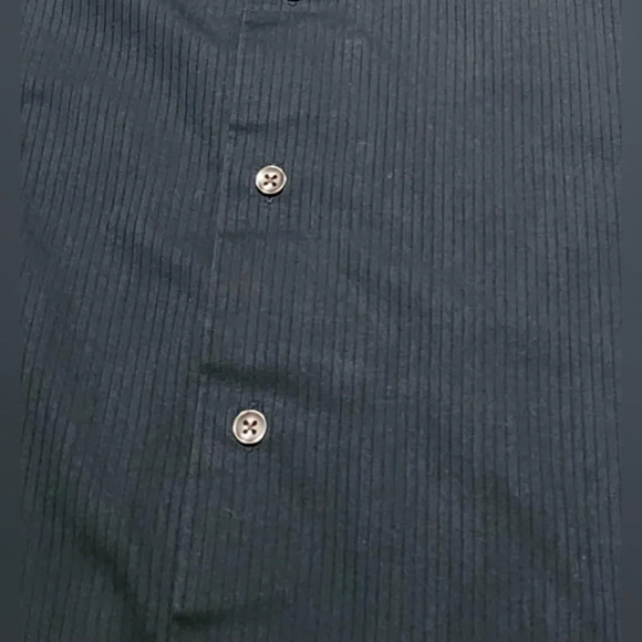 VAN HEUSEN Long Sleeve Button Down Striped Blue/Green Sz. L 16-16 1/2 EUC - Picture 3 of 6